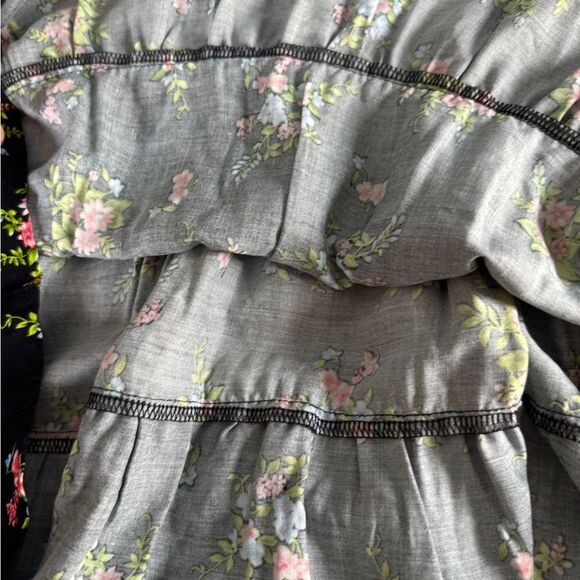 No Boundaries Black Floral Tiered Sundress – Women’s XXS Adjustable Straps - Picture 5 of 11